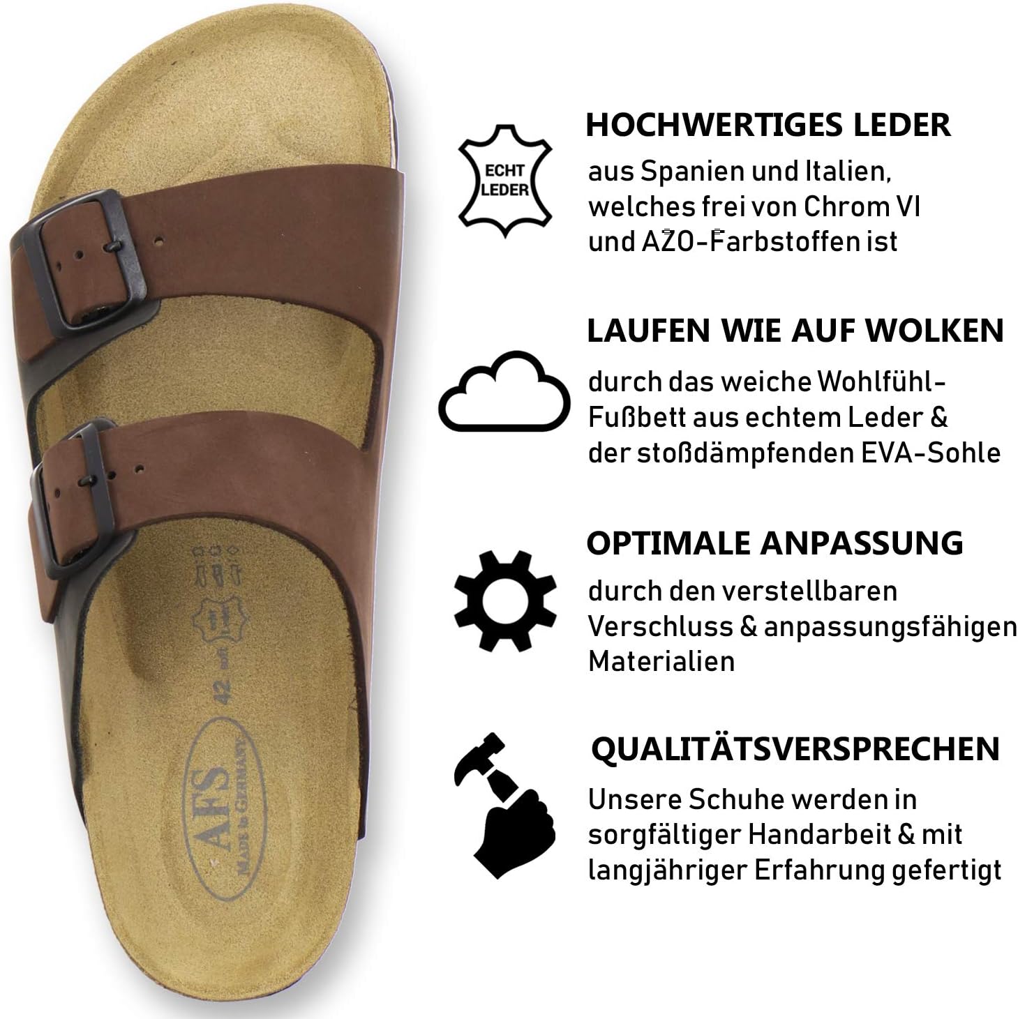 Pantuflas de piel AFS-Schuhe Pantuflas de piel AFS-Schuhe